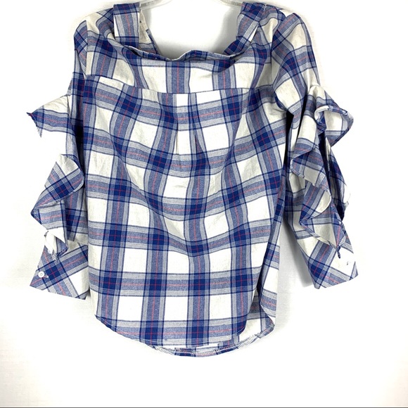 NWT Tea & Cup Off-the-Shoulder Ruffle Sleeve Top - Picture 2 of 6